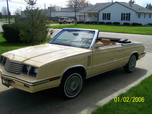2985 DODGE 6000 K CAR CONVERTIBLE 1985 Dodge 600 CONVERTIBLE