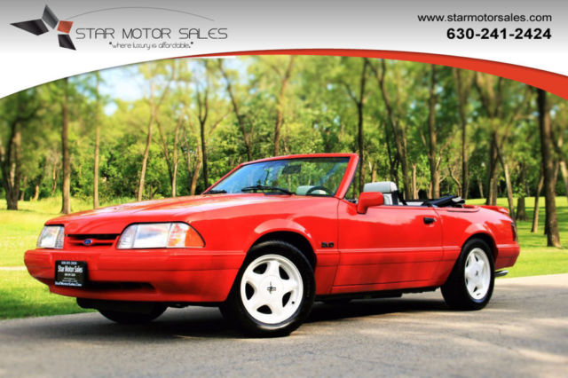 2dr Convertible LX Sport 5.0L Rear Spoiler !!! CD Player !!! Convertible Top !!! 1992 Ford Mustang 2dr Convertible LX Sport 5.0L
