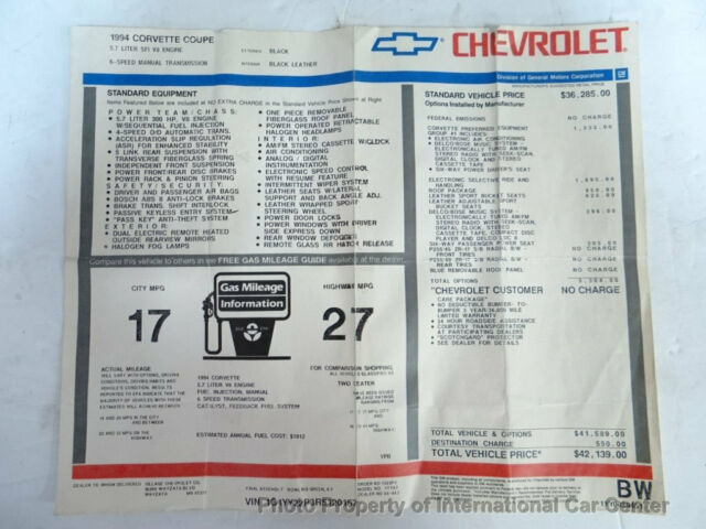 1994 Chevrolet Corvette 2dr Coupe Hatchback - photo 11