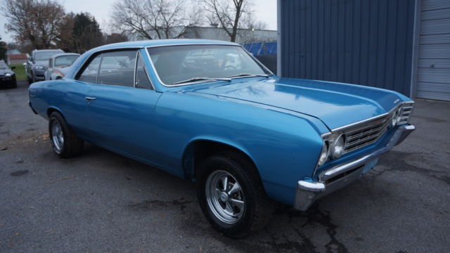 2DR Coupe Sport Malibu Full Interior Great Body 1967 Blue No Reserve Auction 1967 Chevrolet Chevelle NO MOTOR, Great Body NO RESERVE