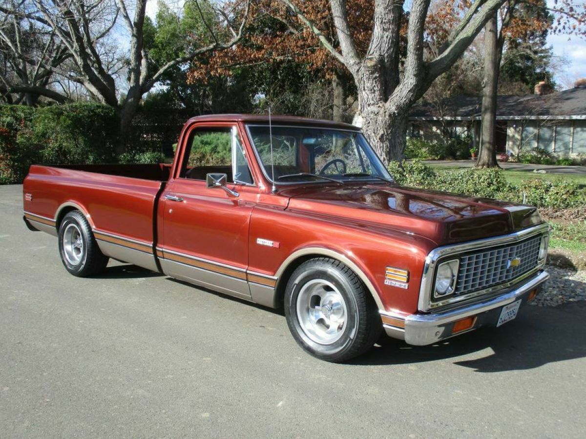 2wd 1/2 Ton Restored Turnkey Long Bed Cheyenne10 Blazer Suburban Pickup Truck 1971 Chevrolet C-10 Cheyenne 1 Owner Rust Free #s Matching CA Original