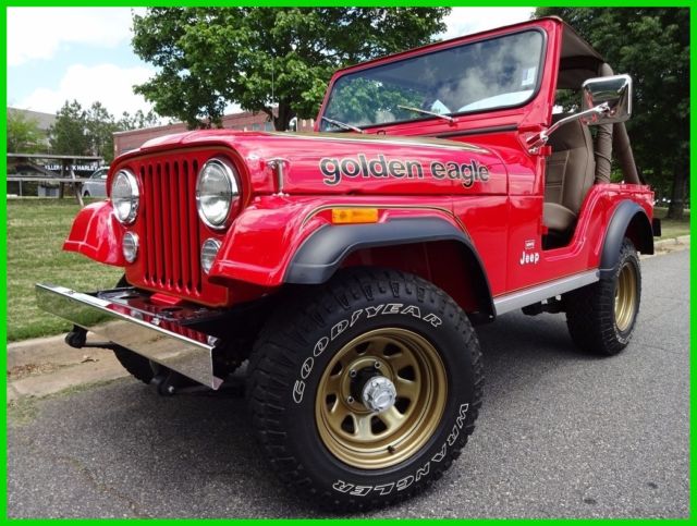 304ci V8 ENGINE MANUAL TRANSMISSION LEVI INTERIOR AC DISC BRAKES POWER STEERING 1978 Jeep Wrangler ORIGINAL GOLDEN EAGLE LEVI INTERIOR FLAWLESS RESTO