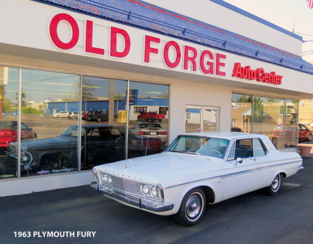 318 v8 automatic white blue interior survivor 1963 Plymouth Fury