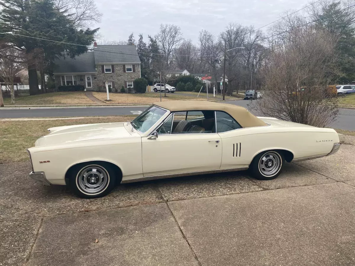 326/250 2 bbl cream exterior with gold interior and top 1967 Pontiac Le Mans