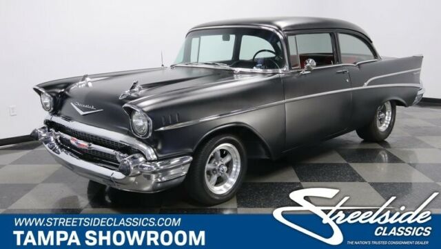 327 V8 4 SPEED MANUAL POWER BRAKES FRONT DISC MATTE BLACK ARE TORQ THRUST 1957 Chevrolet Bel Air/150/210 --