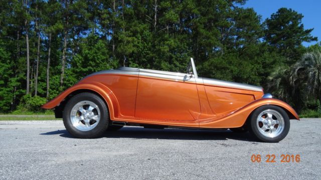 34 Ford Roadster, GM Crate 350, 700R4, 4 whl disc 350hp 400tq Kit Car, Leather 1934 Ford Roadster Hot Rod Hot Rod