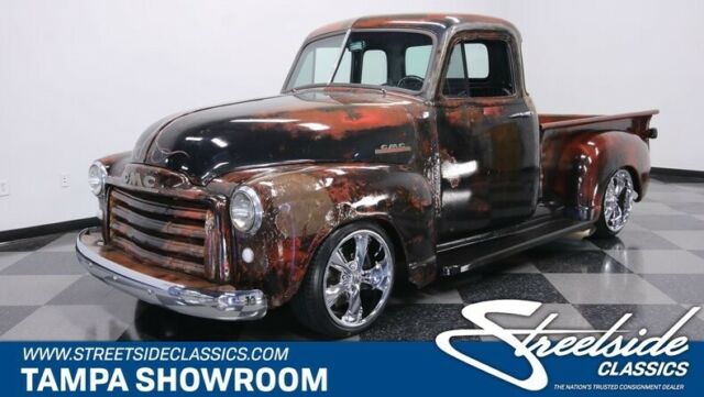 350 V8 700R4 PS PB W/4 WHL DISCS UPGRADED SUSPENSION NEW 18" FOOSE WHEELS 1952 GMC 3100 5 Window Patina