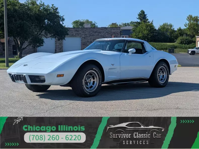 350 V8 with A/C, PS, and PB! Cruise control! transmission! Frost Blue 1978 Chevrolet Corvette