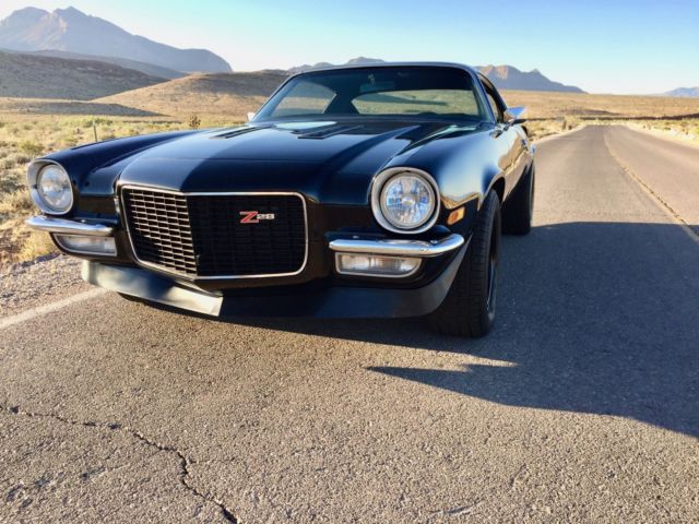 350ci / 5-speed manual / Flawless black paint / Mad Max inspired side exhaust 1970 Chevrolet Camaro Z28 custom coupe