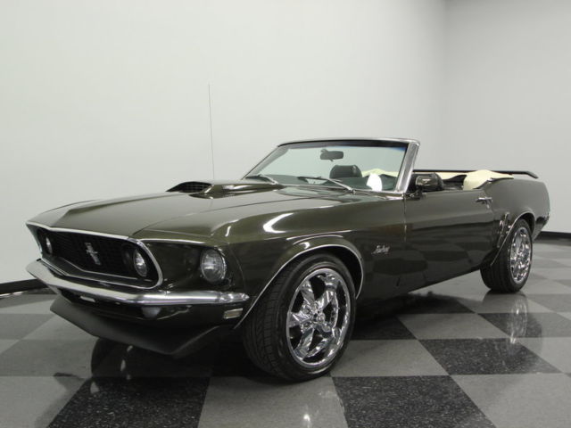 351 V8, BLACK JADE METALLIC, FACTORY AC, PS, PB, CLEAN INTERIOR, SLICK STANG! 1969 Ford Mustang