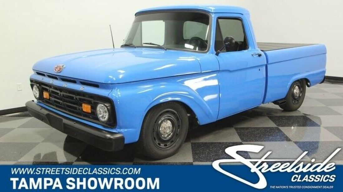 351 V8 OVERDRIVE COLD R134A AC UPGRADED SUSPENSION 4 WHEEL DISC READY TO GO 1964 Ford F-100 Restomod