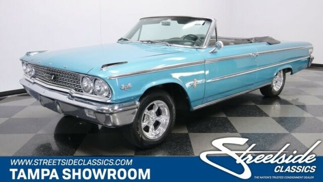 352 V8 REBUILT TRANSMISSION P/S P/B A/C ORIGINAL MING GREEN OVER BLACK DROP TOP 1963 Ford Galaxie 500 Convertible