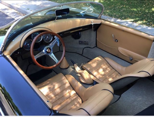 1957 Replica/Kit Makes 356 Convertible Speedster Black - Leather Tan - photo 7