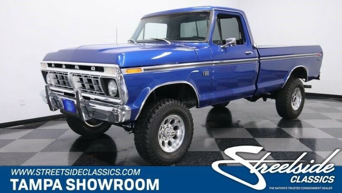 360 V8 4 SPEED MAN P/S P/B GORGEOUS PAINT & BODY M/T WHEELS & TIRES BED LINER 1976 Ford F-250 Highboy 4x4
