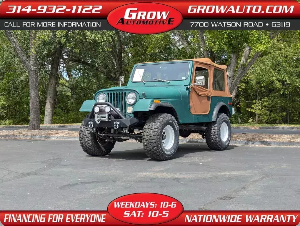 360 V8, 400 TURBO TRANSMISSION, POWER STEERING, FULL SOFT TOP W/ DOORS 1976 Jeep CJ-7 V8 4X4