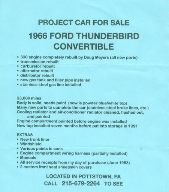 1966 Ford Thunderbird Convertible - photo 8