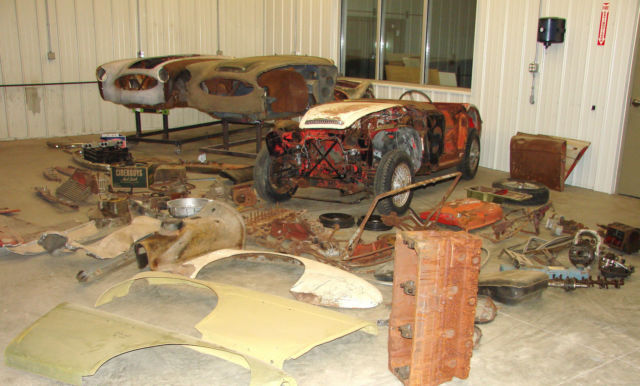 4 Austin Healeys - TWO 3000 BJ8s, ONE 100-6, ONE 3000 BT7 Chassis + Parts! 1965 Austin Healey 3000 BJ8s, BT7, & 100-6