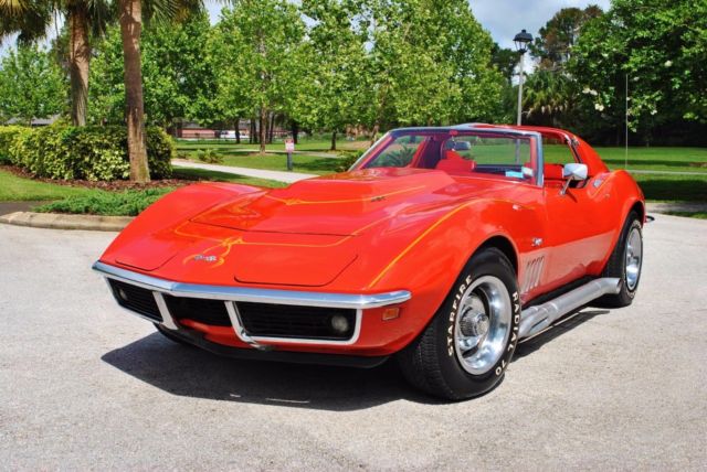 4-Wheel Disc Brakes Power Steering Mostly Original Paint 1969 Chevrolet Corvette 427/390hp Numbers Matching 4-Speed T-Tops