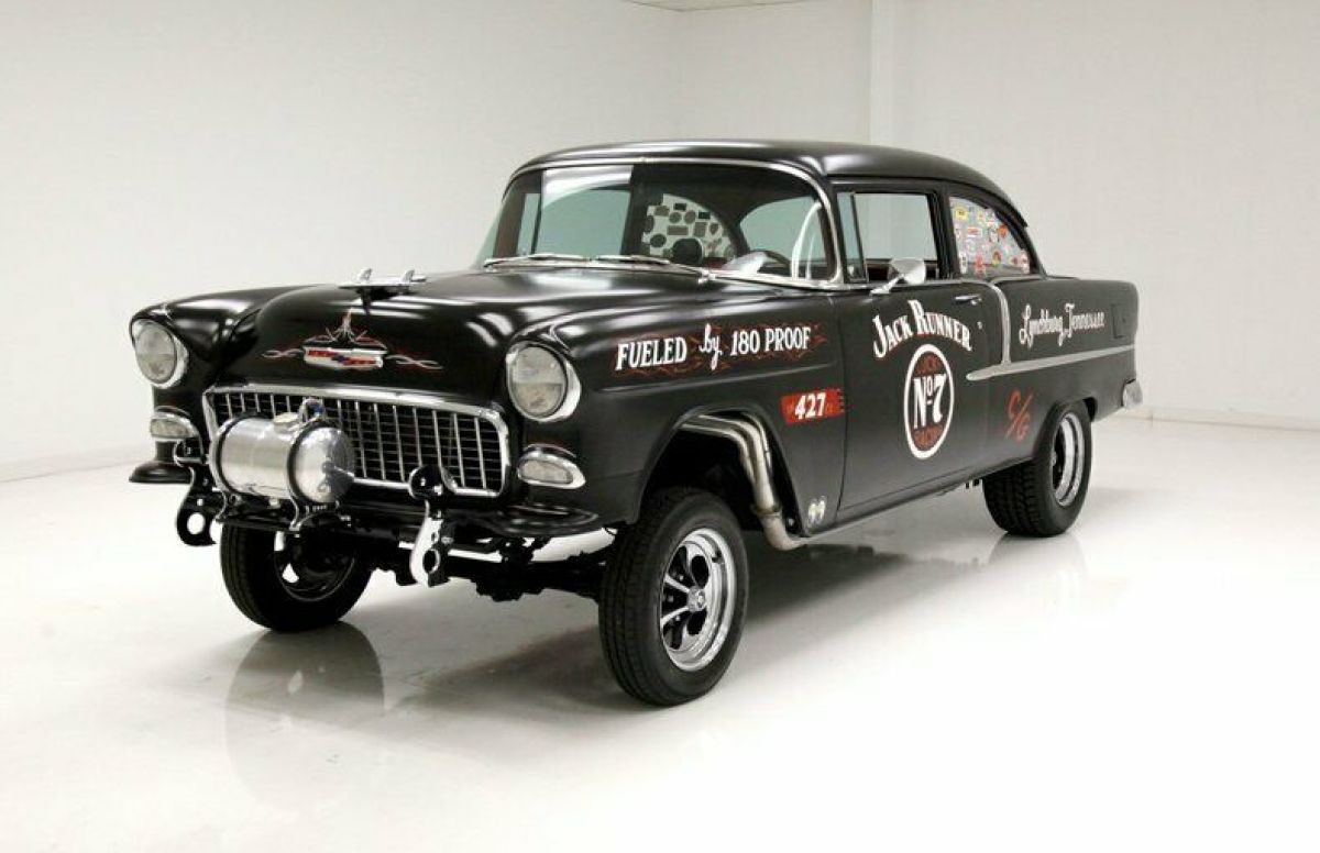 427ci Stroker Dart Block/Borg Warner T10/Zodiac Interior/Wheel Well Pipes 1955 Chevrolet Bel Air/150/210 Gasser