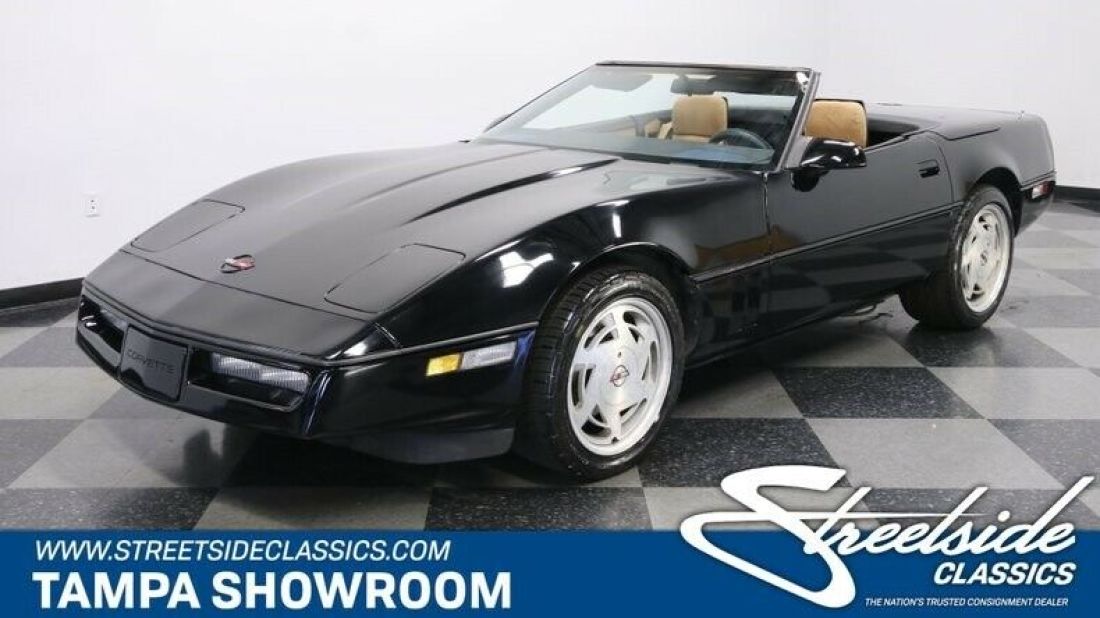 42K ACTUAL MILES 350 V8 TPI 4 SPEED AUTO 2 OWNERS CLEAN CARFAX BLACK & TAN 1989 Chevrolet Corvette Convertible