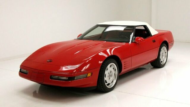 43K Original MIles 350ci V8 Pristine White Top Red Leather Seats 1991 Chevrolet Corvette Convertible