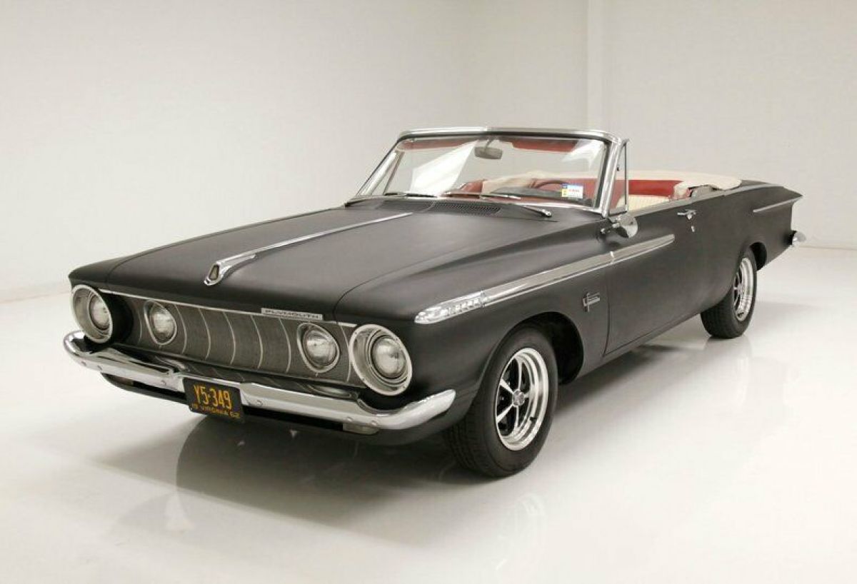 440ci 4-Barrel Carb/Red and White Interior/Canvas Top New Power Pump 1962 Plymouth Fury 2 Door Convertible