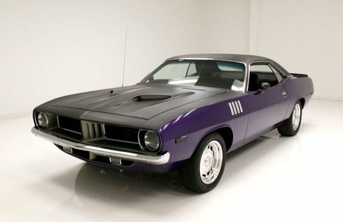 440ci V8 727 Auto/New Interior/Metallic and Flat Black/Great Performance 1973 Plymouth Barracuda
