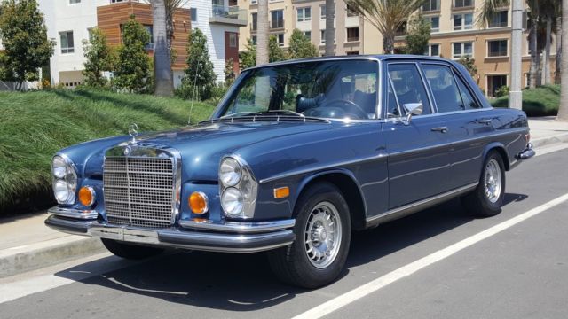 4.5 V8 47,000 Orig Miles California Car Metallic Blue Sunroof 1973 Mercedes-Benz 200-Series 4.5 V8