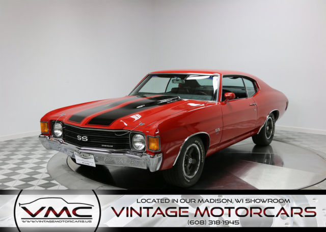 454 V8 - 4 Speed Manual - Factory A/C - PS/PB - Laser Straight - Show Quality 1972 Chevrolet Chevelle SS