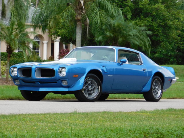 455 HO OUTSTANDING RESTORATION M22 4-SPEED LUCERNE BLUE ONLY 750 MILES 1971 Pontiac Firebird Trans am 455 HO