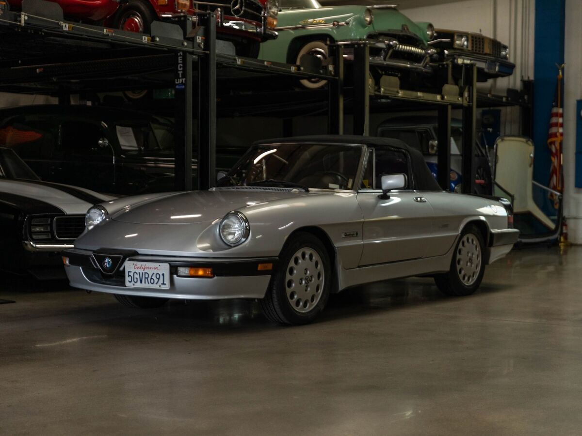 45558 Miles 2.0L NA I4 double overhead cam (DOHC) 8V 5-Speed ManualConvertible 1987 Alfa Romeo Spider Quadrifoglio with 45K orig miles Quadrifoglio