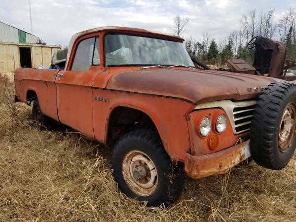 4X4 Project Truck, Runs 1963 Dodge D100 Pickup