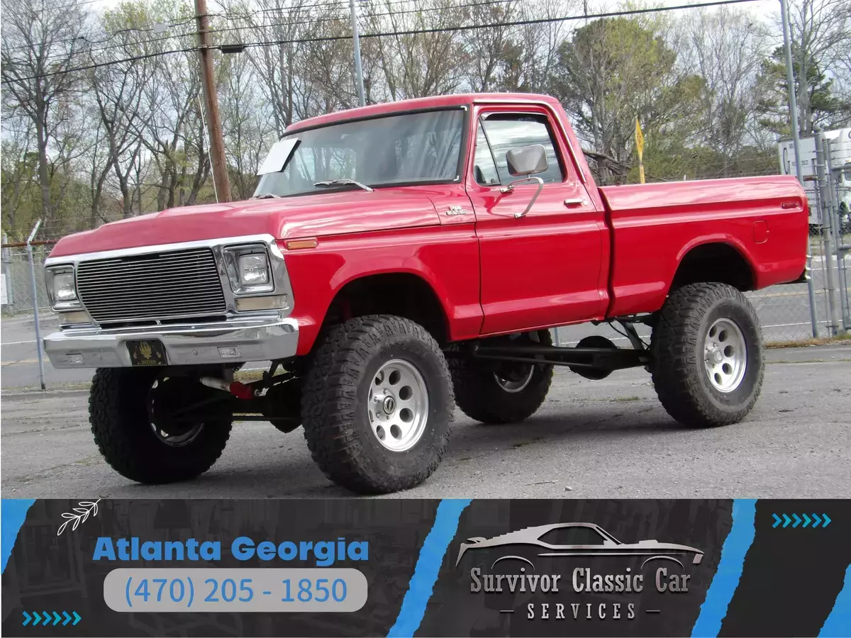 4x4 Short Bed Dentside! V8, lift, 8-hole wheels, All-Terrain tires. Great look! 1979 Ford F-150 Short Bed 4x4