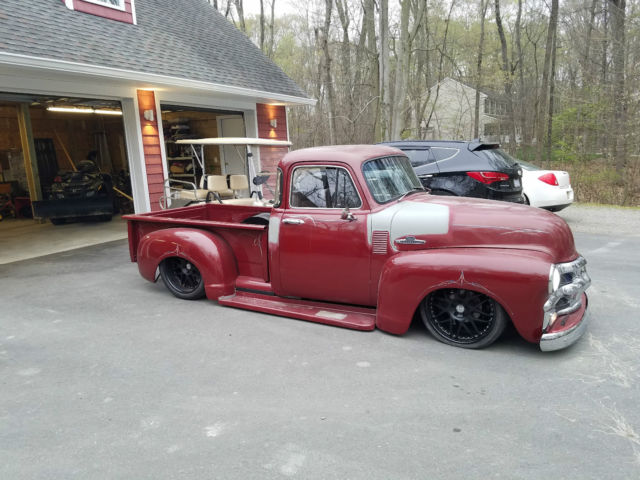 5 Window Air Ride Four Link HRE Wheels 383 Alum heads Turbo 350 Ford 9" AC PW 1954 Chevrolet Other Pickups 3100 5 Window