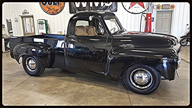 50 Black Studebaker Pickup Truck! Classic Car Show Auto V8 Leather WMS Steel 49 1950 Studebaker R54 2R Pickup Truck