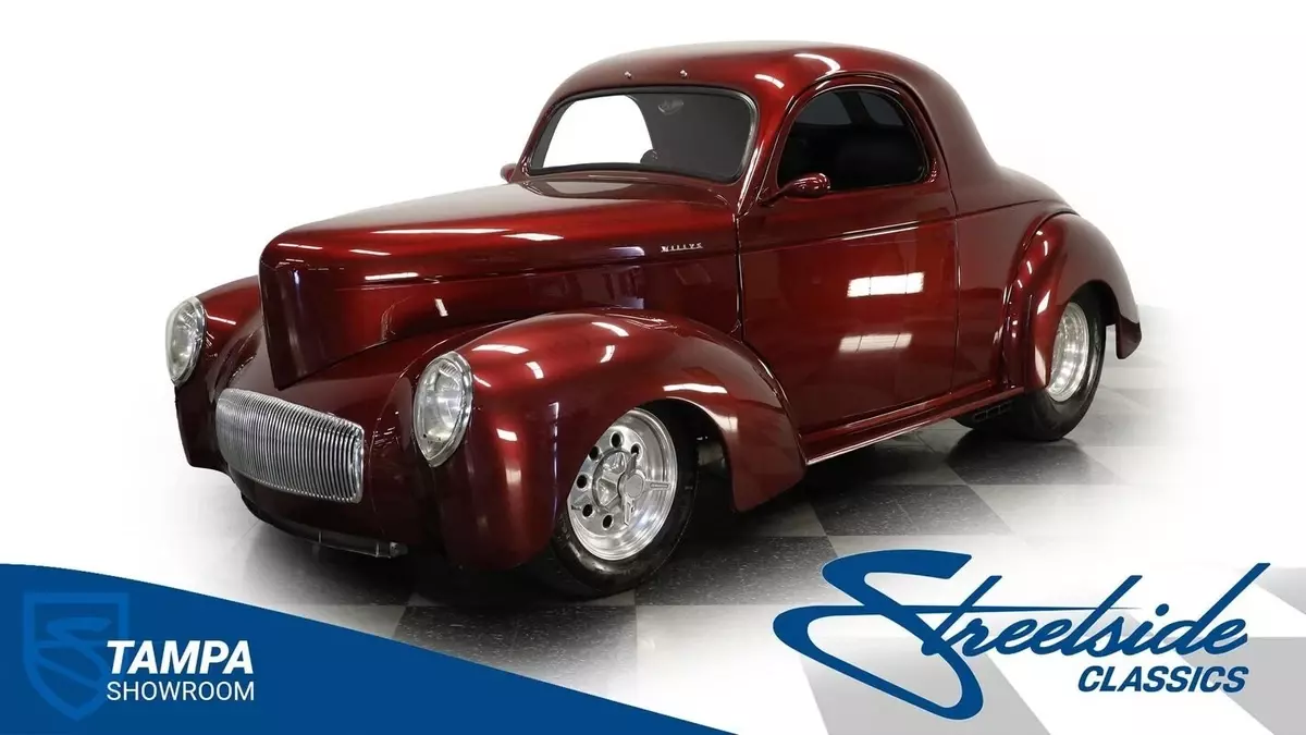 502 BIG BLOCK V8 700R4 OVERDRIVE POWER 4 WHEEL DISC A/C FIBERGLASS BODY SWEET WI 1941 Willys Coupe ProStreet