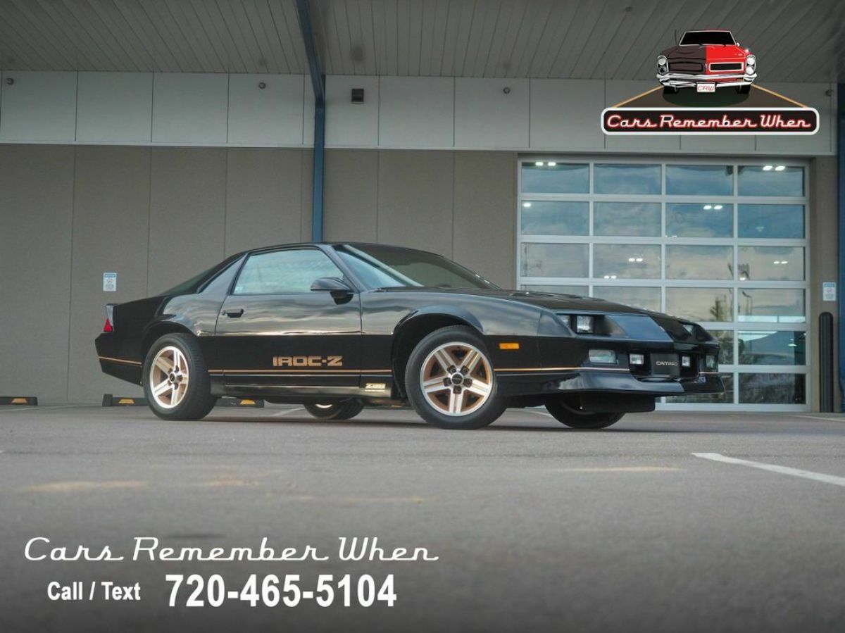 5.0L V8 215hp 275ft. lbs. 4-Speed Automatic Black 1985 Chevrolet Camaro IROC-Z28 Believed 3,134 ORIGINAL MILES