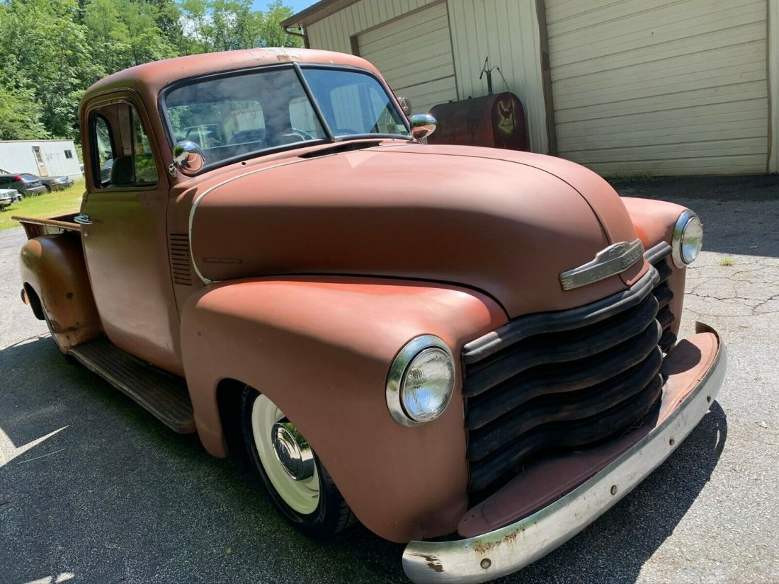 51 Chevy 3100 5 Window Short Bed Badass SBC V8 Chassis Swap Hotrod Patina Ratrod 1951 Chevrolet Other Pickups 3100 Shortbed Kickass Rat Rod Patina Shop Truck