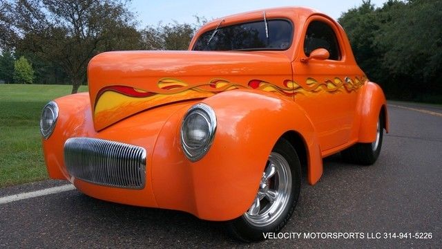 528 HEMI 650+ HP BUILT 700R4 AIR CONDITIONING LEATHER INTERIOR WOW MAKE OFFER 1941 Willys COUPE HEMI