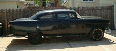 55 Chevy 2Dr Sedan 3 1/2" chop rolling project (no motor or transmission) 1955 Chevrolet Bel Air/150/210