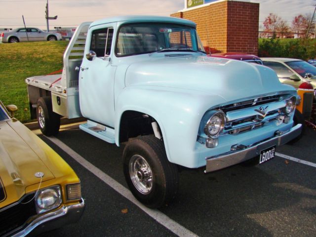 56 ford f100 4X4 Hot Rod 1956 Ford F-100 Custom