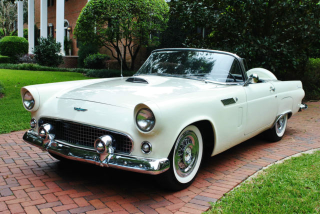 56 Ford Thunderbird Convertible Hard Top w/ Portholes Continental Kit automatic 1956 Ford Thunderbird Convertible