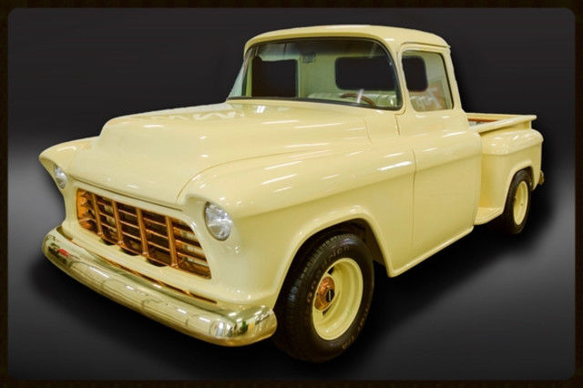 56 Yellow 1/2 Ton 2wd Pickup Truck Chevy Classic Show Car Custom Bronze Tan WMS 1956 Chevrolet C-10 1/2 Ton 2wd
