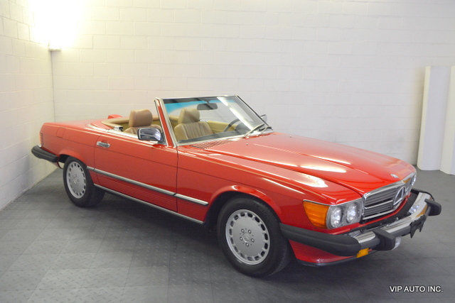 560SL Roadster Climate Control Hard Top Red /Tan Black Soft Top Service History 1986 Mercedes-Benz SL-Class