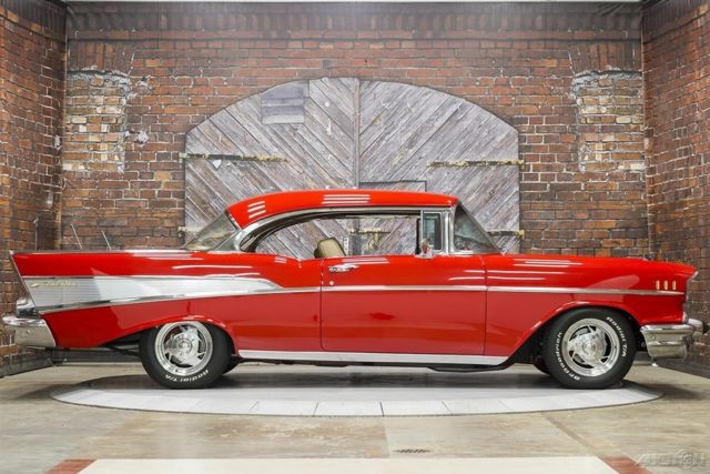 1957 Chevrolet Bel Air/150/210 Bel Air Sport Coupe 450 HP Restomod Red Tan - photo 12