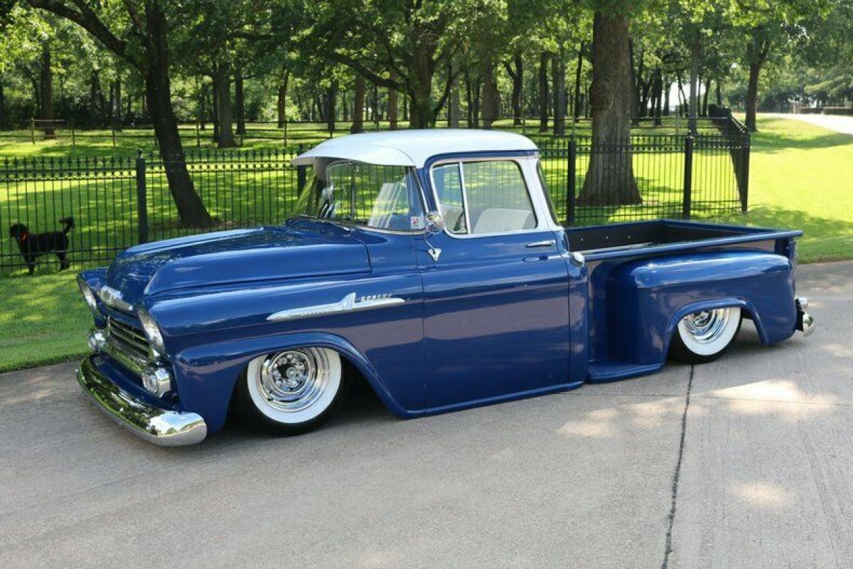 1958 Chevrolet C/K Pickup 1500 white vinyl