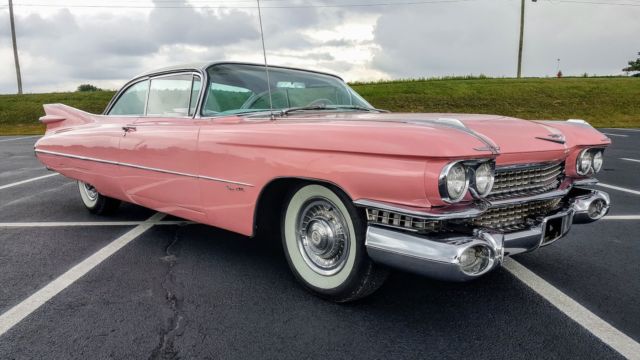 59 Cadi Coupe Deville Classic Show Car Power Auto V8 Pink Chrome WMS 60 58 57 56 1959 Cadillac DeVille