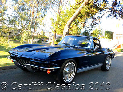 '63 CORVETTE SPLIT WINDOW-FUEL INJECTION-MATCHING #'S 327/360HP-4 SP*CALIFORNIA* 1963 Chevrolet Corvette Fuel-Injected Split Window