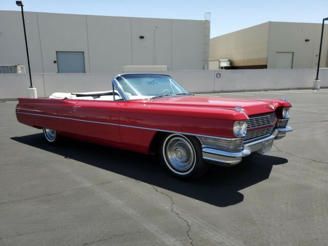 64 Cadillac Coupe DeVille Convertible - Candy Apple Red 1964 Cadillac DeVille