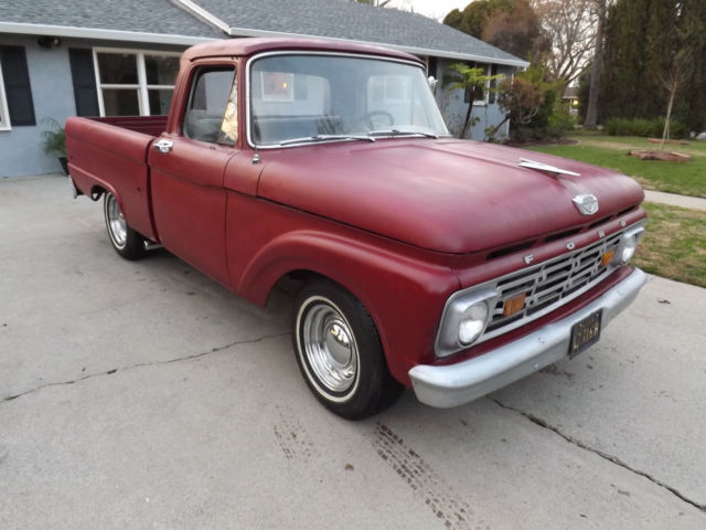 64 F100 Short Wide Bed Custom Cab FE Big Block Auto Pick-Up Truck Hot Rat Rod 1964 Ford F-100 SWB FLEETSIDE 427 V8 PATINA BARN FIND VTG HAULER